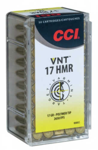 17 HMR Grain VNT 250 Rounds CCI Ammunition